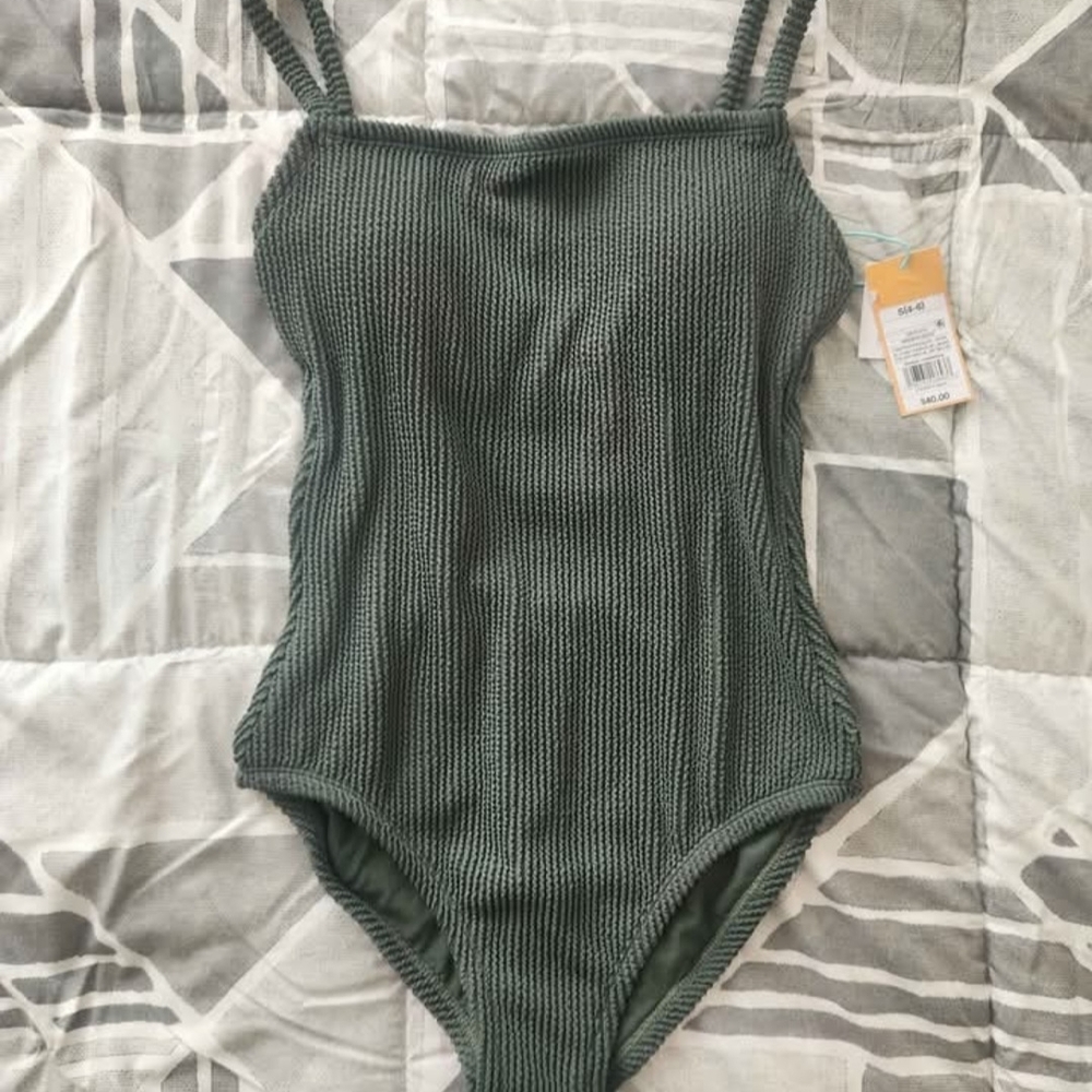 Green Knit Swimsuit